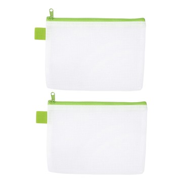 Lan CHYn 連勤牌文具 環保無毒夾網袋 A5 LCM-A5 G PEVA  綠色  2個