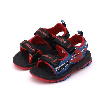 蜘蛛人 魔鬼氈輕量涼鞋 黑/紅 MNKT45082 中大童鞋