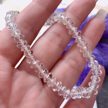 浪漫相遇 | 巴西產5A頂級全美天然白水晶手鏈/水晶手鍊 | 送禮