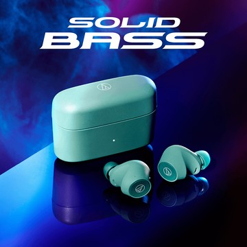 【Audio-Technica 鐵三角】CKS30TW+ 重低音主動降噪真無線耳機-黑/米/綠/霧透黑【墊腳石】藍牙耳機 防塵防水 質感禮品