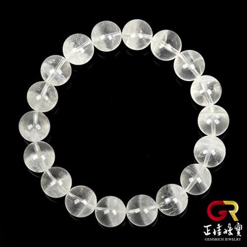 【正佳珠寶】白幽靈 異象聚寶盆幽靈 10.8-11.3mm 白幽靈手珠｜日本彈力繩