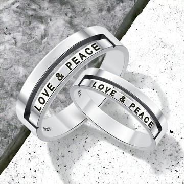 925純銀情侶對戒．戒指．尾戒．愛一生