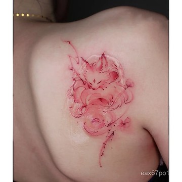 夏季熱賣🔥【1602人收藏】性感狐狸彩色紋身貼持久防水ins酷潮純慾少女手臂背部可水洗貼紙 QED2