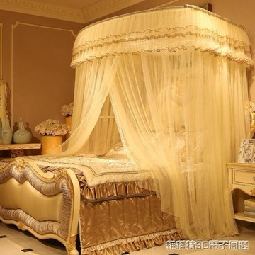 蚊帳伸縮蚊帳U型落地支架1.2公主風雙人1.5家用1.8m2米床2.2加密加厚 全館免運