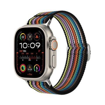 彩色編織錶帶 Apple Watch 錶帶 S11 SE 透氣編織尼龍錶帶 iwatch 錶帶 蘋果手錶錶帶