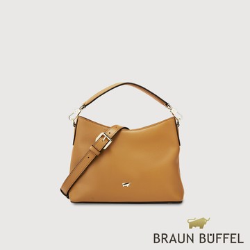 【BRAUN BUFFEL德國小金牛】台灣總代理  蘿拉-M 小斜背包-淺棕/BF855-25-CS
