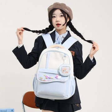 新款🎉🔥臺灣出貨🔥韓系ins可愛少女書包輕便 初中女孩小學生雙肩包包大容量百搭揹包雙肩包 輕量化書包 後背包 肩包