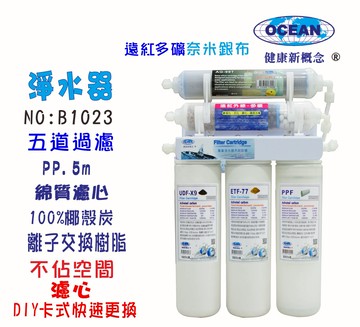 淨水器DIY快速更換卡式濾水器電解水機前置濾心水族箱濾水器.製冰機.咖啡機貨號:B1023【七星淨水】