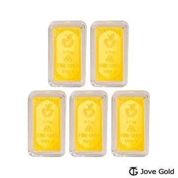 JoveGold 守護平安黃金條塊 - 壹台錢*5（共伍台錢）