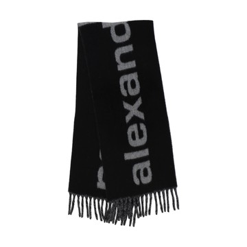 alexanderwang 羊駝毛羊毛混紡提花標誌圍巾