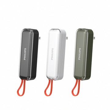 PHILIPS FunCube BAR 22.5W 旅充式 Type-C自帶線 AC行動電源5000mAh(DLP5201C)
