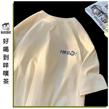 美式潮流短T男 寬鬆休閒男裝 復古卡通圖案 Oversize寬鬆版 情侶款夏裝 休閒百搭 百搭上衣 潮流寬版設計