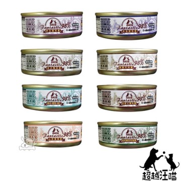 Fantastic98% 超越汪喵 貓用無穀主食罐 80g 24罐