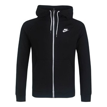 Nike Modern Fleece Cardigan hooded Logo Jacket Black