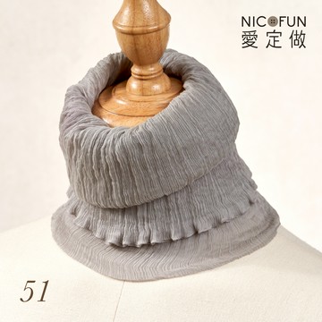 NicoFun 愛定做 海洋森林33 淺青蘋柳葉絲 百搭圍脖 圍巾 100%桑蠶絲 真絲(silk四季圍脖 圍巾 領巾)