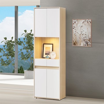 【Homelike】喜家居2尺開放附LED燈玄關鞋櫃(2505)