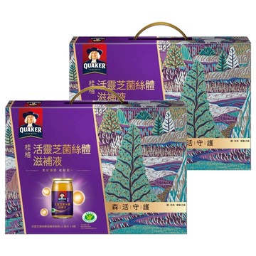 QUAKER 桂格 活靈芝菌絲體滋補液禮盒  8瓶  60ml  2盒