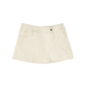 Converse Washed Denim Mid Short 女款 白色 休閒 穿搭 褲裙 短褲 WCH877-W0L