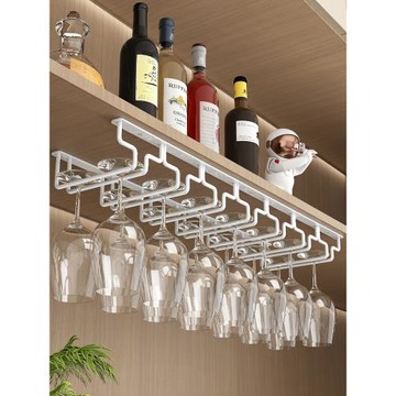 陶瓷白不銹鋼高腳杯架倒掛紅酒杯架家用吊杯架高腳杯架懸掛杯架