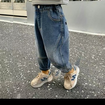ATL 男童長褲 男童秋冬褲子 兒童秋冬裝 男童牛仔褲 春秋款 兒童休閑長褲 寬松柔軟老爹褲 中小童寶寶褲子潮裝