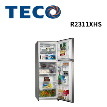 【TECO 東元】R2311XHS  231公升 一級能效變頻右開雙門冰箱 (含基本安裝)
