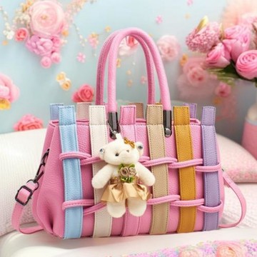 Women Bags PU Leather Handbags Casual Messenger Bags編織女包