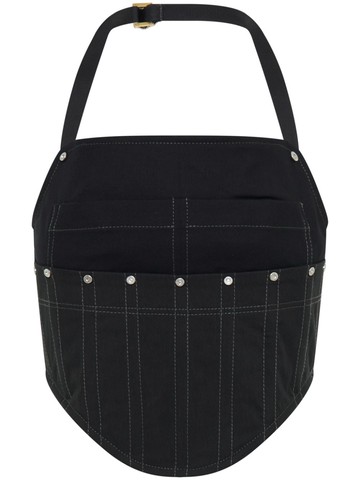 Dion Lee - Wrench halterneck corset top - women - Organic Cotton/Elastane - 12 - Black