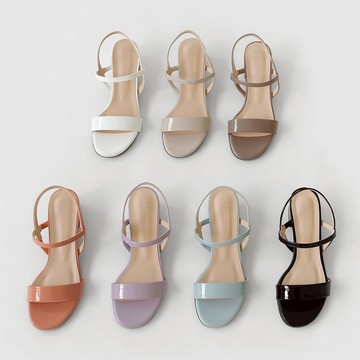 [SAPPUN] Lendid 亮面細帶中跟涼鞋  (4cm)