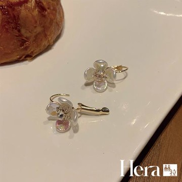 【HERA赫拉】花開半夏簡約新潮氣質花朵耳環耳針