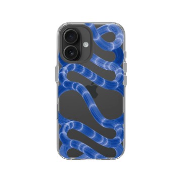 iPhone 16 Clear Case（相機按鈕） 透明 - Arnaud Pfeffer - 藍色迴紋