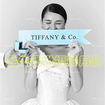 影樓新款婚紗攝影道具網紅ins英文告白卡片情侶外景拍照手拿對板