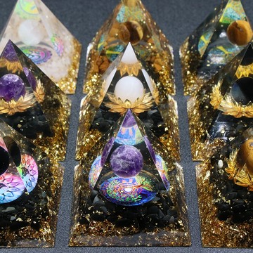 Orgonite Pyramid 奧根金字塔 奧根塔 能量塔 奧根能量塔 天然水晶 水晶塔 能量金字塔 水晶金字塔