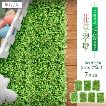 植草磚/植生牆/仿真植物牆 仿真草植-花草翠壁(60X40cm長方形/7款可選) dayneeds