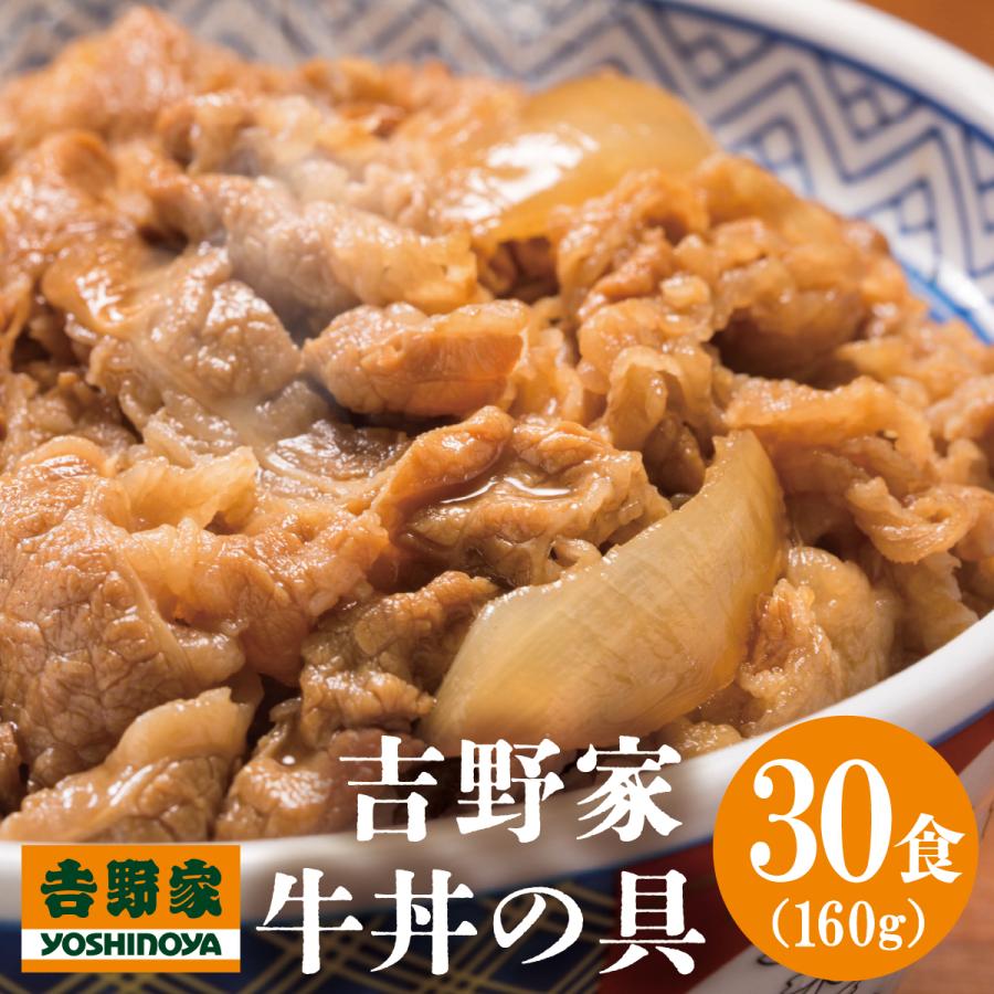 送料無料 冷凍 吉野家 牛丼の具 大盛160ｇ×30食セット 簡単 便利 夜食