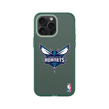 iPhone 15 Pro Max Clear 憂墨綠 - NBA - Logo-夏洛特黃蜂 Charlotte Hornets