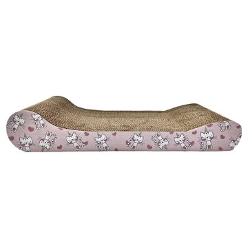 ROCK CATS 聖誕貓抓板 K004 高密度紙板耐抓耐用  50 x 24 x 8.5cm  粉色  1個