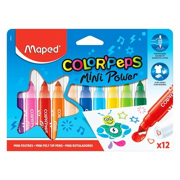 Maped 不縮頭胖胖彩色筆 Set 12色 COLOR'Peps Mini Power  1盒