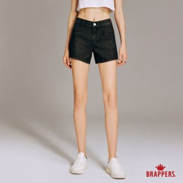 BRAPPERS 女款 Boy friend系列-中腰全棉短褲-黑