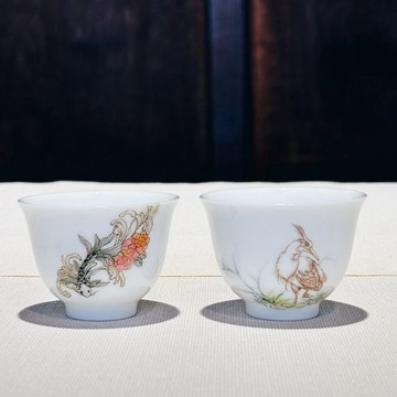 不言美器 自慢監製 釉中彩 清湛聞杯 (小)