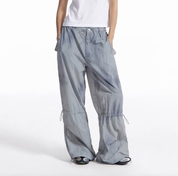 扎染尼龍 抽繩休閒傘兵褲