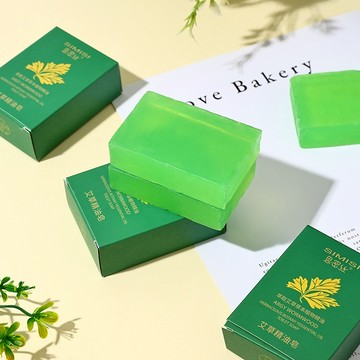 🔥現貨秒出🔥艾草護膚香氛皂 艾草香皂 精油皂 思密絲香皂 植物草本皂 天然潔面皂 抑菌沐浴皂 草本潔膚皂 去油保濕皂