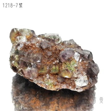 💚黑龍江聚形螢石1218-7號-地質專業礦洞精選系列 Fluorit 榮耀十字星系列與紫陽花系列(繡球花)