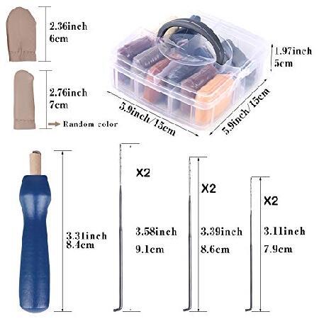 ニードルフェルトキット ニードルフェルトスターターキット 8色 ニードルフェルト用ウールロービング ファイバーウール糸ロービング プラスチック収納ボックス付