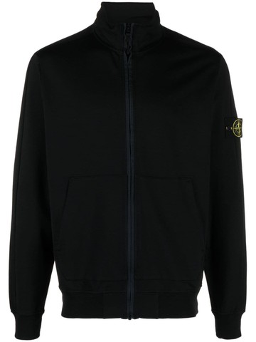Stone Island - Compass-appliqué track jacket - men - Cotton/Elastane - L - Blue