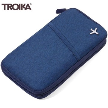 德國TROIKA防RFID防盜護照包防NFC竊盜防感應卡夾TRV20/DB(設計款)隨身包錢包