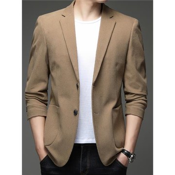 2025春秋季高端休閑西服男士修身單西便服外套中青年韓版小西裝潮