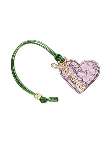 ganni "heart mirror" keychain