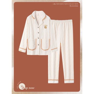 樂姿夢珊瑚絨睡衣女士秋冬季加厚加絨2025年新款法蘭絨韓系家居服