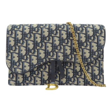 【二手名牌BRAND OFF】Dior 迪奧 藍色 緹花 帆布 WOC 肩背包 30-MA.0292