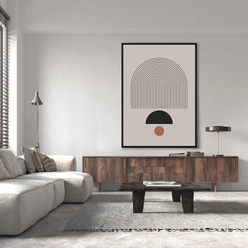 靜謐的秋I - 幾何掛畫/臥室擺設/侘寂風/裝飾畫/入厝禮/邊櫃擺設